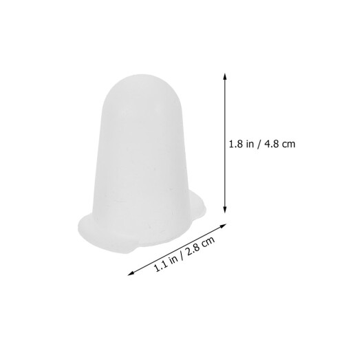 6Pièces Covers Silicone Blancs Embouts Cake Décor Protection Durable 1