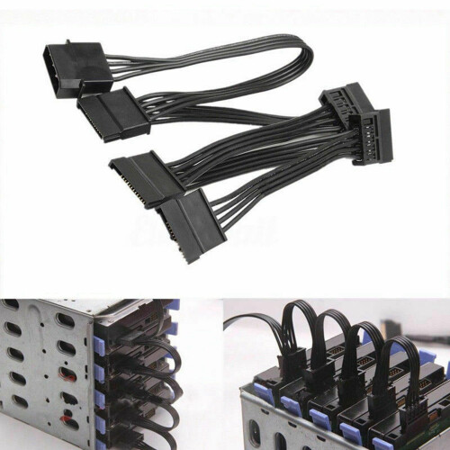 10X Câble D'alimentation Ide 4 Broches Vers 5  Câble  4 Broches Vers Port  Multiple Câble D'alimentation 2