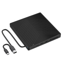External CD/DVD Drive, Portable USB 3.0 Type-C 7-in-1 DVD RW CD Writer Drive Burner Reader Player Optical Drives