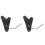 2Pcs Black Archery Hand Covers Bow Arrow Finger Protective Gloves 2
