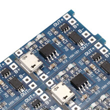 200Pcs 5V USB 1A 18650 for TP4056 Lithium Battery Charging Board with Protection Charger Module