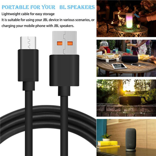 2X Type-C Charger Cable USB C Fast Charging Power Cord for  Flip 5  Clip 4  Pulse 4  Go3 2