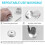 Adhesive Security Plate with Slot for Cables to Lock Down Laptops, Tablets, Monitors and Other Devices (Silver 4 Pack) 3