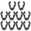 20Pièces Clips Câbles Micro En Plastique Noir Durable Pour Maison 4