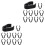 20Pièces Clips Câbles Micro En Plastique Noir Durable Pour Maison 6