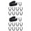 20Pièces Clips Câbles Micro En Plastique Noir Durable Pour Maison 8
