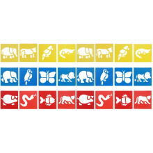 24Pcs Kid Painting Templates Cartoon Drawing Stencil Assorted Colors