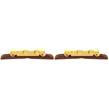 2Pcs Stable Golden Guitar Bridge Replacement Strong Alloy Guitar Parts