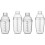 2Sets Transparent Milk Tea Shaker Set with Scale for Bar Use 2