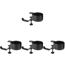 4St Zwarte Gaming Headsetstandaard Met Bekerhouder En Draaibare Haak