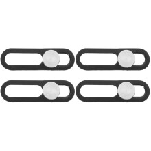 4St Camera Privacy Slider Zwart Duurzaam Kunststof En Aluminium