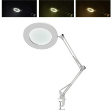 Lente di ingrandimento con LED 10X e luce LED regolabile in luminosità, bianca
