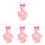 4Pièces Couches Réutilisables Oiseaux Rose Costume Vol Perroquet 1