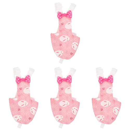 4Pièces Couches Réutilisables Oiseaux Rose Costume Vol Perroquet
