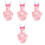 4Pièces Couches Réutilisables Oiseaux Rose Costume Vol Perroquet 2