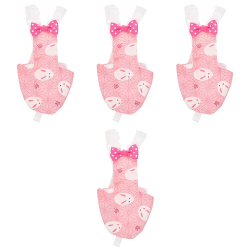 4Pièces Couches Réutilisables Oiseaux Rose Costume Vol Perroquet 1