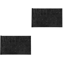 2Rouleaux Film Vitre Intérieur PVC Noir Autocollant Décoratif
