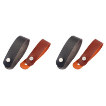 4Pièces Lanières Cuir Synthétique Pour Tête Guitare Avec Bouton Métal