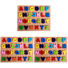 3Ensembles Puzzle Lettres Bois Poli Jouet D'apprentissage