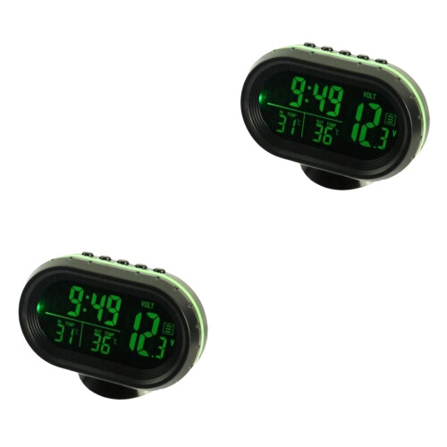 2Pièces Digitale Auto Noire Kickstand Calendrier Durable 2