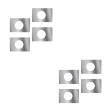 8Pièces Plaques Porte Renfort Serrure Acier Inox Argent