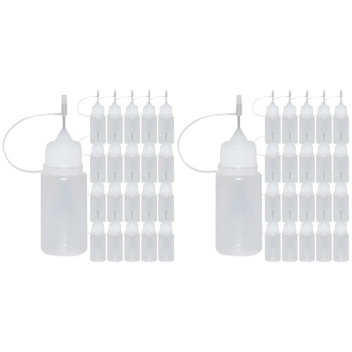 60Pièces Bouteilles Squeeze Blanches À Embout Aiguille Pour Adhésifs