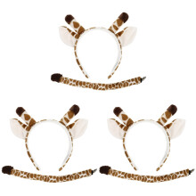 3Ensembles Décorations Oreilles Et Queue Girafe Prop Cosplay Durable