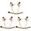 3Ensembles Décorations Oreilles Et Queue Girafe Prop Cosplay Durable 1