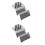 2Ensembles Porte Tacos Acier Inoxydable Vertical Argenté 4