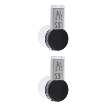 2Pièces Thermomètre Hygromètre Portable Noir Pour