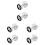 3Paires Boucles D'oreilles À Vis Acier Inoxydable Multicolores 1
