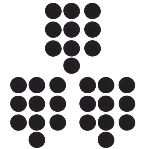 60Ensembles Dots Auto-Adhésifs Nylon Noir Pour Fixation Réutilisable