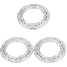 3Pièces Accessoire Table Tournante Stable Argent Aluminium
