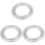 3Pièces Accessoire Table Tournante Stable Argent Aluminium 1
