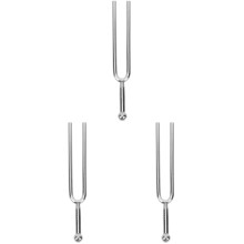 3Pièces Diapasons Rond Acier Inoxydable 440Hz Argent Pour Instrument