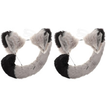 2Ensembles Bandeau Oreilles Renard Et Queue Pour Fêtes Multicolores