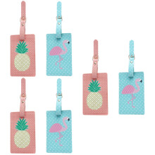 6Pcs Suitcase Id Tags with Strap Assorted Colors for Easy Luggage Id
