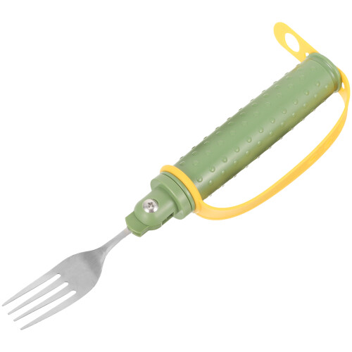 4Pièces Fourche Adaptative Réglable Ergonomique Acier Silicone Mixte 2