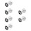 3Paires Boucles D'oreilles À Vis Acier Inoxydable Multicolores 7