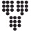 60Ensembles Dots Auto-Adhésifs Nylon Noir Pour Fixation Réutilisable 3