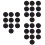 60Ensembles Dots Auto-Adhésifs Nylon Noir Pour Fixation Réutilisable 6