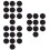 60Ensembles Dots Auto-Adhésifs Nylon Noir Pour Fixation Réutilisable 7