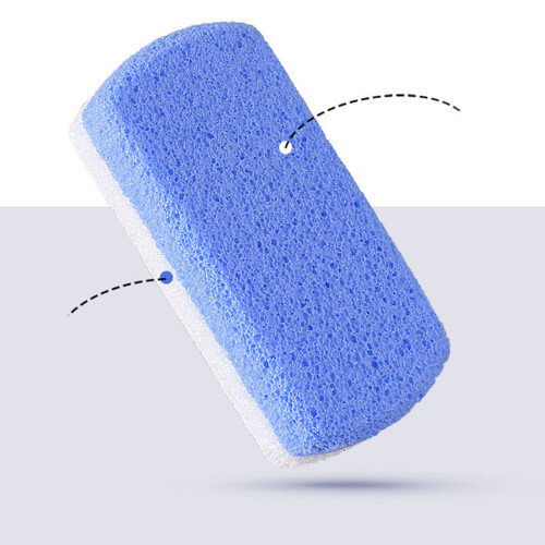 4PCS Foam Glass Foot Pumice Stone, Grey White 2