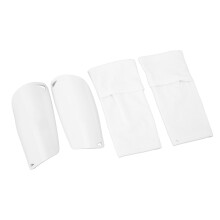 Soccer Shin Guard Sock 1 Pair White M with Pocket