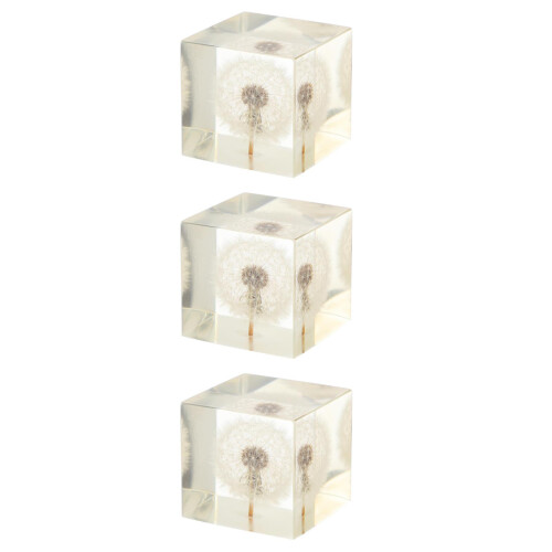 3Pièces Cubes Accessoires Décoratifs Maison Bureau Colorés