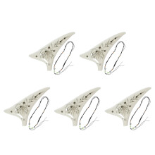 5Pièces Ocarina Traditionnel Céramique 12 Trous Usage Musical