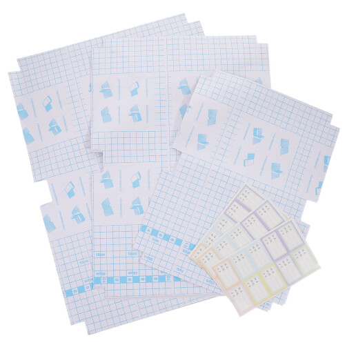 120Pièces Protège-Livres Plastique Transparent Pour École Multi Usage 2