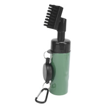 Brosse de nettoyage de la tĂŞte du club de golf avec flacon, verte