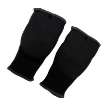 Gants intérieurs de boxe en gel à doigts demi-longueur, noir, taille M