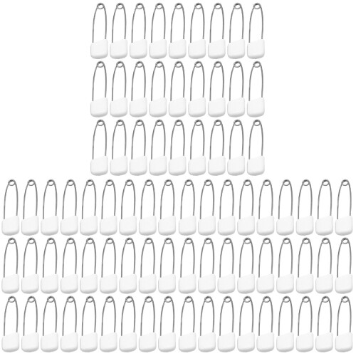 300Pièces Épingles De Plastique Blanches Pour Couches Bébé